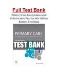 Primary Care Interprofessional Collaborative Practice 6th Edition Buttaro Test Bank