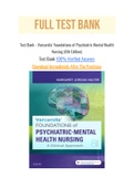 Test Bank - Varcarolis' Foundations of Psychiatric Mental Health Nursing (8th Edition)