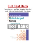 Introductory Medical Surgical Nursing 12th Edition Timby Smith Test Bank