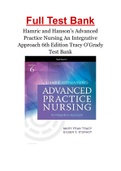 Hamric and Hanson’s Advanced Practice Nursing An Integrative Approach 6th Edition Tracy O’Grady Test Bank