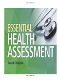 Essential Health Assessment 1st Edition Thompson Test Bank