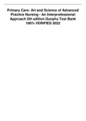 TEST BANK FOR Primary Care: Art and Science of Advanced Practice Nursing - An Interprofessional Approach 5th edition Dunphy Test Bank 100% VERIFIED 2022