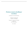 pesten moet strafbaar worden! betoog