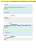 AP1 201 QUIZ 1-8 - STRAIGHTERLINE  (QUESTIONS AND ANSWERS)