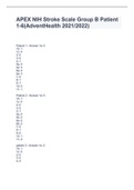 APEX NIH Stroke Scale Group B Patient 1-6(AdventHealth 2021/2022)