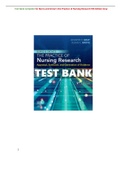 Test Bank for Burns and Grove’s the Practice of Nursing Research 9th Edition