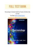 Pharmacology for Canadian Health Care Practice 3rd Edition Lilley Test Bank