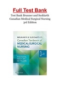 Test Bank Brunner and Suddarth Canadian Medical Surgical Nursing 3rd Edition