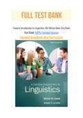 Concise Introduction to Linguistics 4th Edition Rowe Test Bank