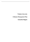 I-Human Management Plan Samantha Higgins Complete Study