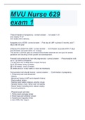 MVU Nurse 629 exam 1