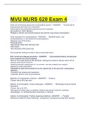 MVU NURS 620 Exam 4