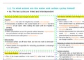 OCR A Level Geography Earth's Life Support System Summary - 4a (The two cycles are linked and interdependent )