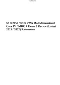 NUR2755 / NUR 2755 Multidimensional Care IV / MDC 4 Exam 3 Review (Latest 2021 / 2022)