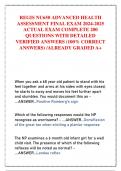 A PACKAGE DEAL FOR REGIS NU650 ADVANCED HEALTH ASSESSMENT MIDTERM AND FINAL EXAM 2024 ACTUAL EXAM COMPLETE EXAM QUESTIONS WITH DETAILED VERIFIED ANSWERS/ALREADY GRADED A+