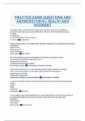 PRACTICE EXAM QUESTIONS AND ANSWERS FOR NJ HEALTH AND ACCIDENT