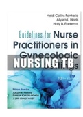 Guidelines for Nurse Practitioners in Gynecologic Settings 12th Edition Hawkins, Roberto-Nichols, Stanley-Haney Test Bank