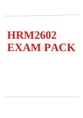 HRM2602 EXAM PACK