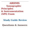 Ardms sonographic principles instrumentation spi exam study guide review questions answers