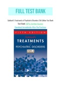 Gabbard’s Treatments of Psychiatric Disorders 5th Edition Test Bank