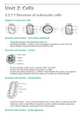 AQA as level biology cell structure summary notes A*