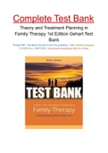 Theory and Treatment Planning in Family Therapy 1st Edition Gehart Test Bank