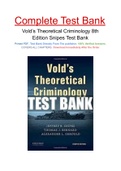 Vold’s Theoretical Criminology 8th Edition Snipes Test Bank