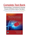 Pharmacology: Connections to Nursing Practice 4th Edition Adams Test Bank