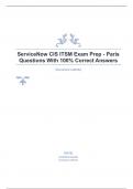 VServiceNow CIS ITSM Exam Prep - Paris Questions With 100- Correct Answers