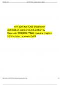 Test bank for nurse practitioner certification exam prep, 6th edition by fitzgerald, 9780803677128, covering chapters 1-19 includes rationales 2024