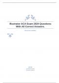 Illustrator ACA Exam 2024 (Questions With All Correct Answers).