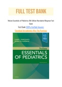 Nelson Essentials of Pediatrics 8th Edition Marcdante Kliegman Test Bank