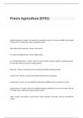 Praxis Agriculture (5701) Exam Questions and Answers