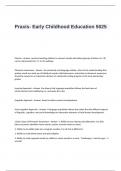 Praxis- Early Childhood Education 5025 Exam Questions and Answers