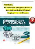 Test Bank - for Microbiology Fundamentals A Clinical Approach 3rd Edition by Marjorie Kelly Cowan, All Chapters | Complete Guide A+