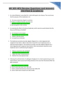 NR 305 HESI Review Questions and Answers (Verified & Graded A)