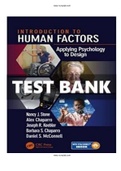 Introduction to Human Factors 1st Edition Stone Test Bank ISBN-13: 9781138371743 |Complete Test Bank| All Chapters.