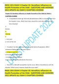 RNSG 2201 EXAM 3 Chapter 03: Hereditary Influences on Health Promotion of the Child - QUESTIONS AND ANSWERS 2022 UPDATE ALL EXAM 3 CHAPTERS COVEREDRNSG 2201 EXAM 3 Chapter 03: Hereditary Influences on Health Promotion of the Child - QUESTIONS AND ANSWERS 