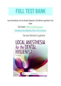 Local Anesthesia for the Dental Hygienist 2nd Edition Logothetis Test Bank