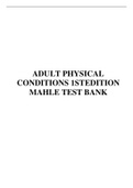 ADULT PHYSICAL CONDITIONS 1STEDITION MAHLE TEST BANK