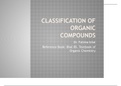 Introduction and classification of organic compounds