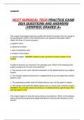 NCCT SURGICAL TECH PRACTICE EXAM  2024 QUESTIONS AND ANSWERS  (VERIFIED) GRADED A+