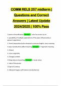 COMM RELS 257 midterm | Questions and Correct Answers | Latest Update 2024/2025 | 100% Pass