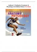 TEST BANK For Anthony’s Textbook of Anatomy and Physiology, 21st Edition by Patton, Verified Chapters 1 - 48, Complete Newest Version