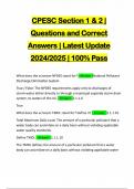 CPESC Section 1 & 2 | Questions and Correct Answers | Latest Update 2024/2025 | 100% Pass