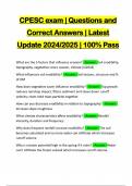 CPESC exam | Questions and Correct Answers | Latest Update 2024/2025 | 100% Pass