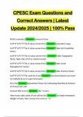 CPESC Exam Questions and Correct Answers | Latest Update 2024/2025 | 100% Pass