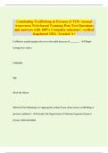 Combating Trafficking in Persons (CTIP) Annual Awareness Web-based Training Post Test Questions and answers with 100% Complete solutions | verified &updated 2024 | Graded A+