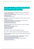 HSC300 Midterm Exam Questions and Answers All Correct 