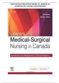 TEST BANK FOR LEWIS MEDICAL-SURGICAL NURSING IN CANADA 5TH EDITION